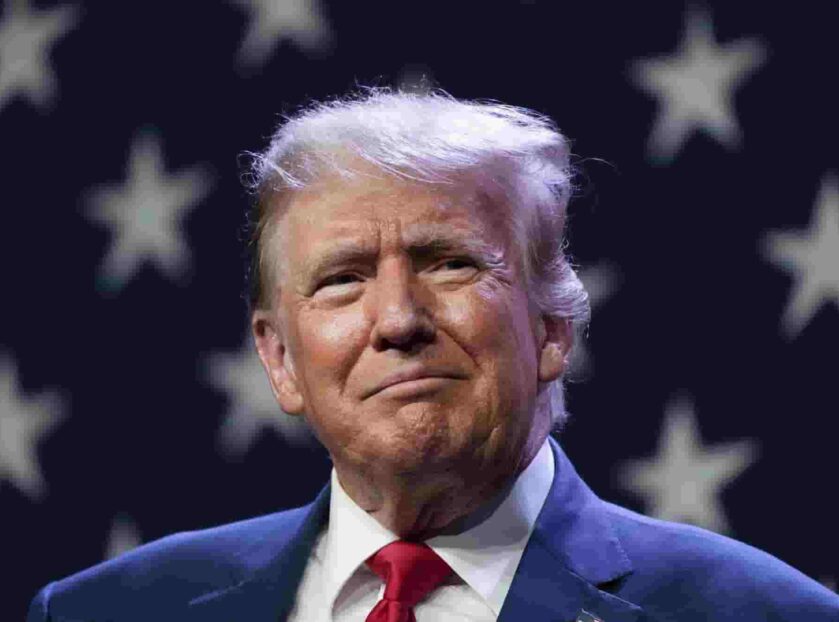 Donald Trump durante declaraciones sobre Ucrania, Francia y América Latina