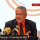 Representantes del SEC durante conferencia de prensa sobre presunta injerencia gubernamental y conflicto sindical