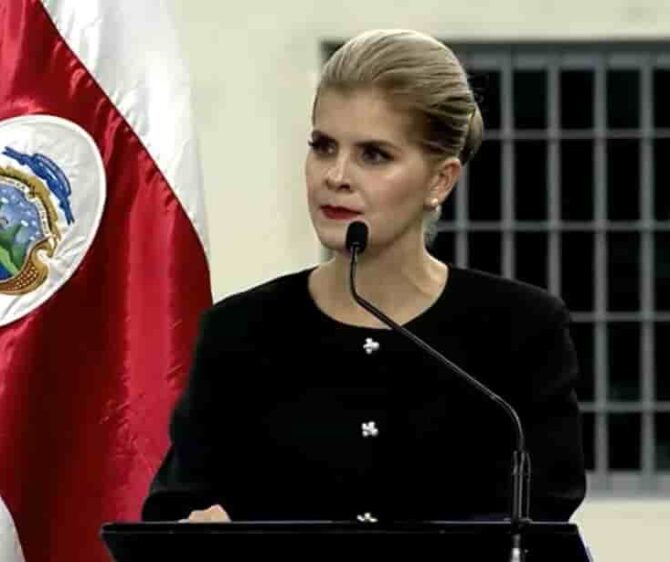 Laura Fernández en el Centro de Alta Contención contra el Crimen Organizado (CACCO), inaugurado en Costa Rica en octubre de 2026.